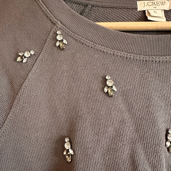 J Crew Embellished Gray Sweater - Picture 2 of 5